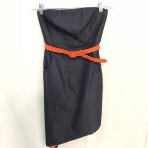 Alice + Olivia - Strapless Chambray Dress - Size 0